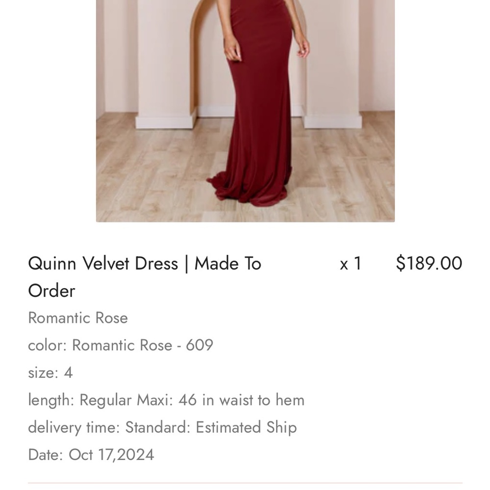 Elegant Burgundy Bridesmaid Strapless Velvet Dress - Picture 4 of 4